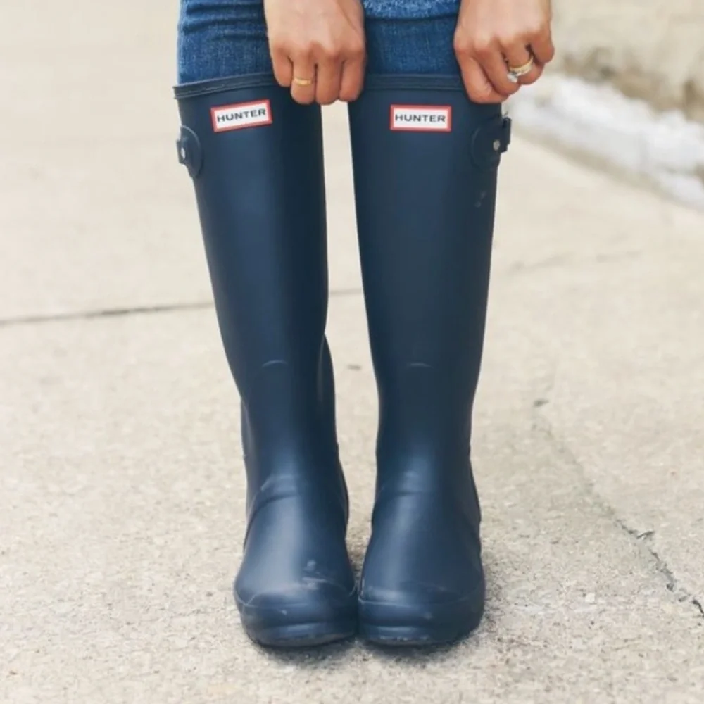 Hunter | Shoes | Navy Blue Hunter Boots | Poshmark